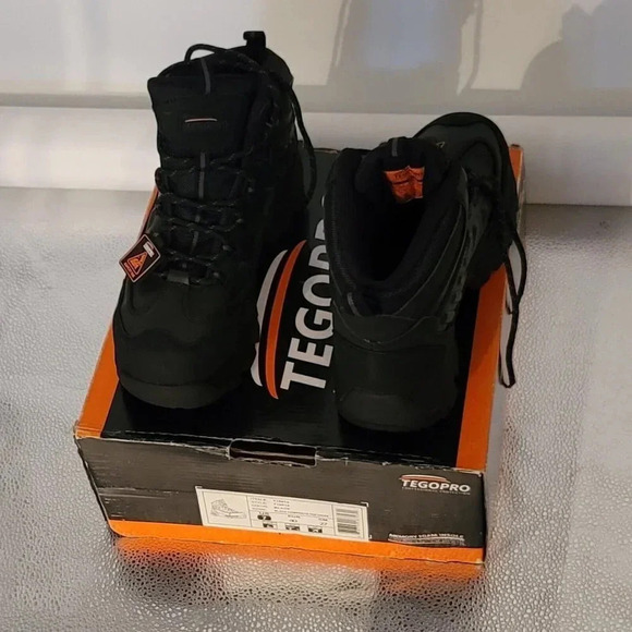Tegopro Composite Toe Hiker Boots Sz 7 Memory Foam Insole Black Style T10014 - Picture 12 of 15